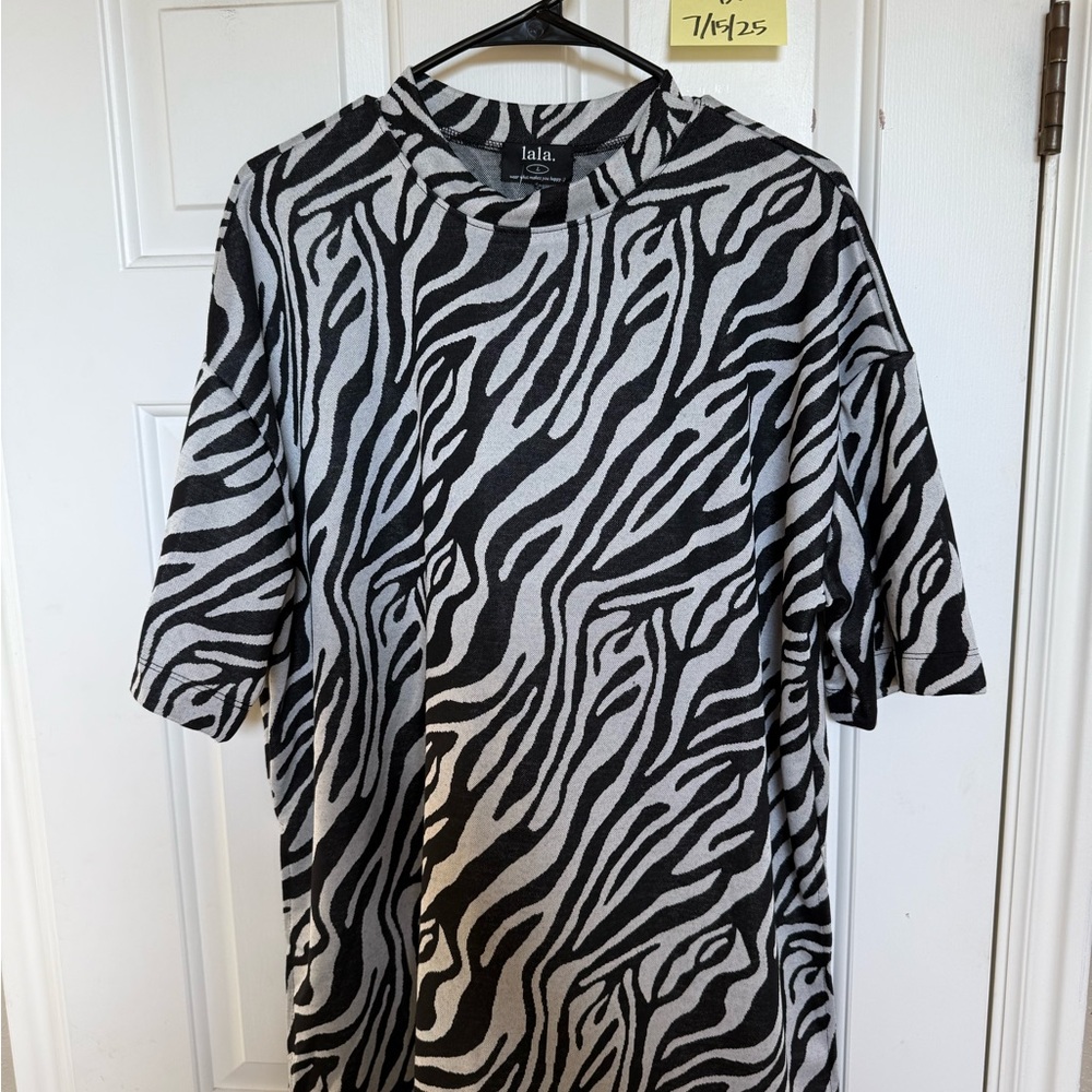 Dressed in LaLa Zebra Print Knit playsuit - Picture 3 of 5
